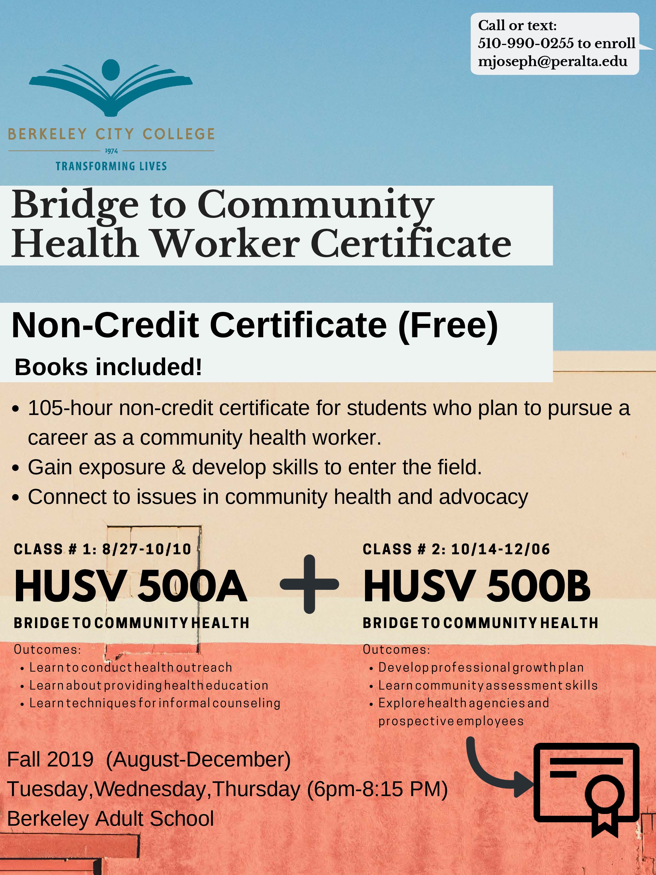 BCC Launches Bridge To Community Health Worker Certificate Program 